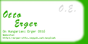 otto erger business card
